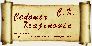 Čedomir Krajinović vizit kartica